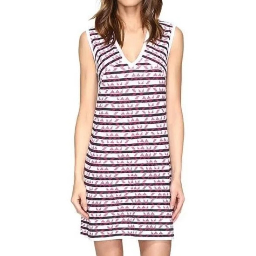 M Missoni Broken Zigzag V-Neck Dress, Size 6 (42)
